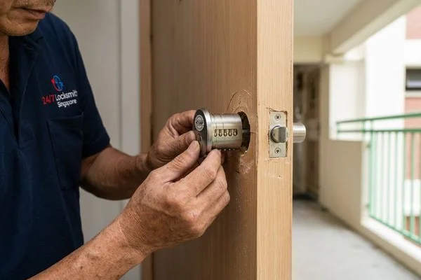 Traditional Lock Installation work example 1